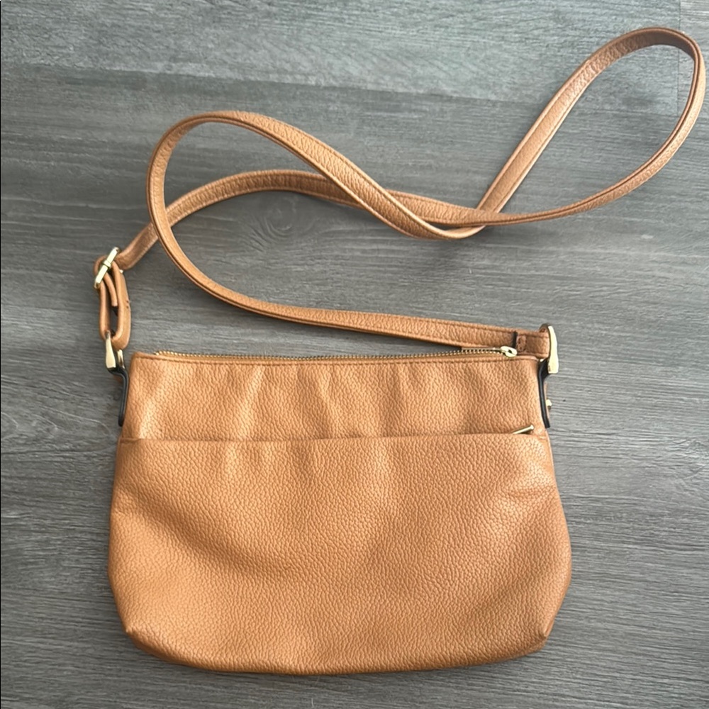 Tan Leather Crossbody Bag